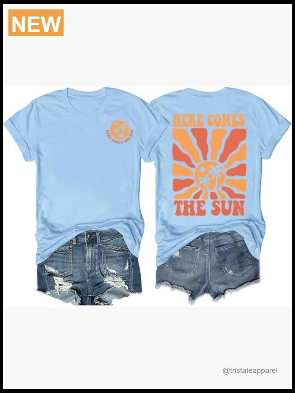 Summer Beach Sunshine Tropical Graphic Tee Short Sleeve Crew Neck Lightweight